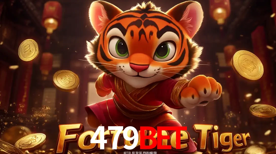 O carismático mascote do jogo de slot Fortune Tiger, um tigre fofo em pose de artes marciais, pronto para trazer sorte e multiplicadores de ganhos no cassino online 479BET.