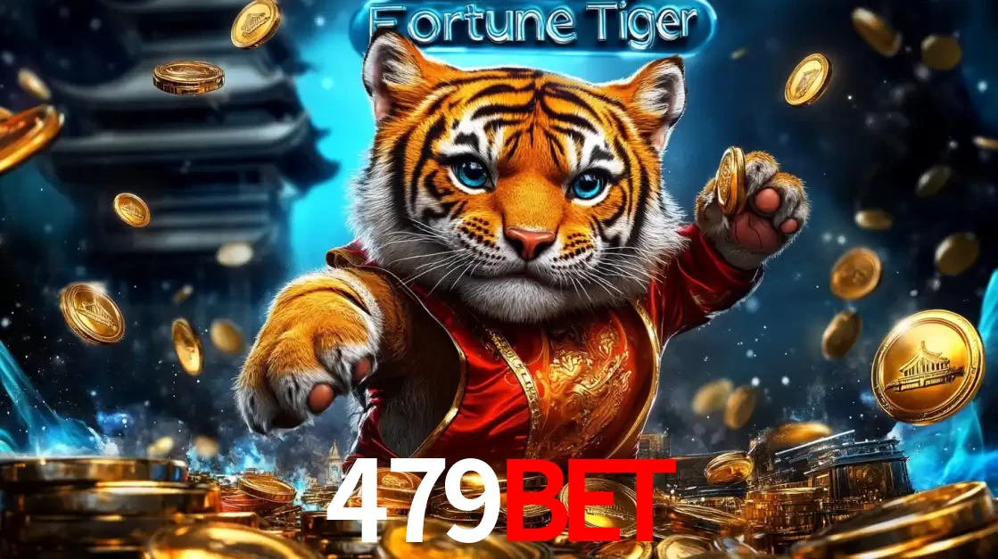 Imagem promocional do jogo de slot Fortune Tiger, com um tigre majestoso em traje tradicional cercado por uma fortuna em moedas de ouro, disponível agora no cassino 479BET.
